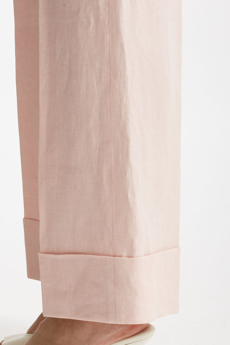 pantalone in lino arlys rosa tenue women Incotex - 5