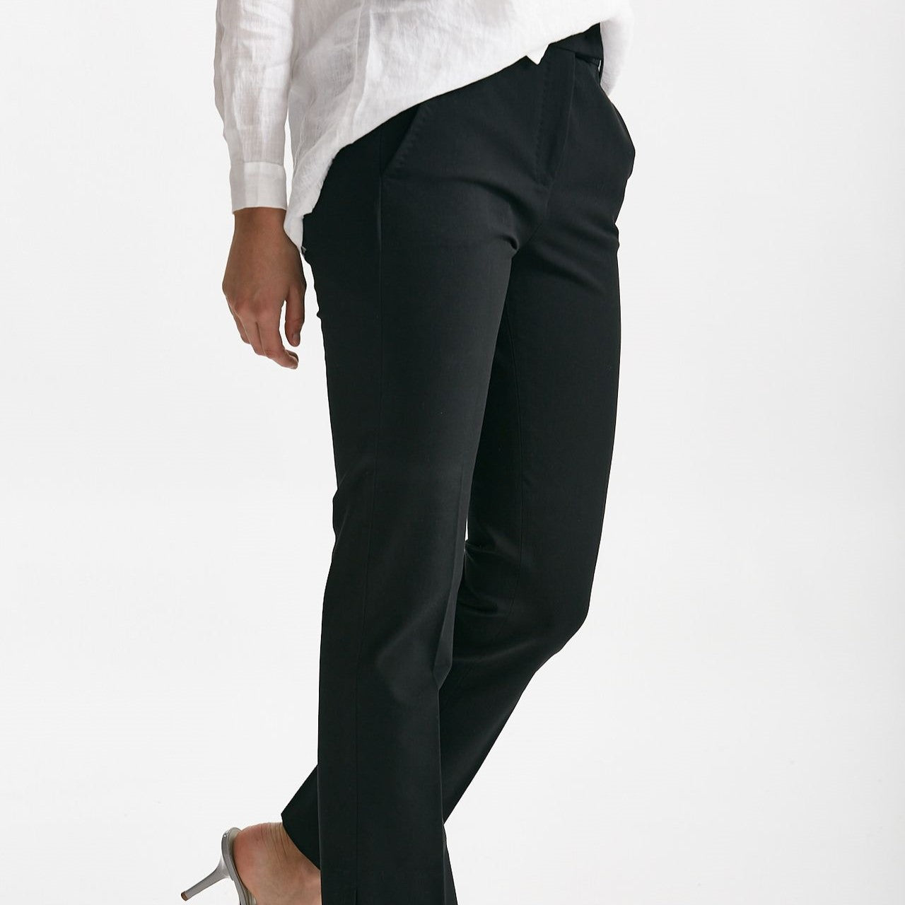 pantalone slim in cotone kimama nero women Incotex - 7