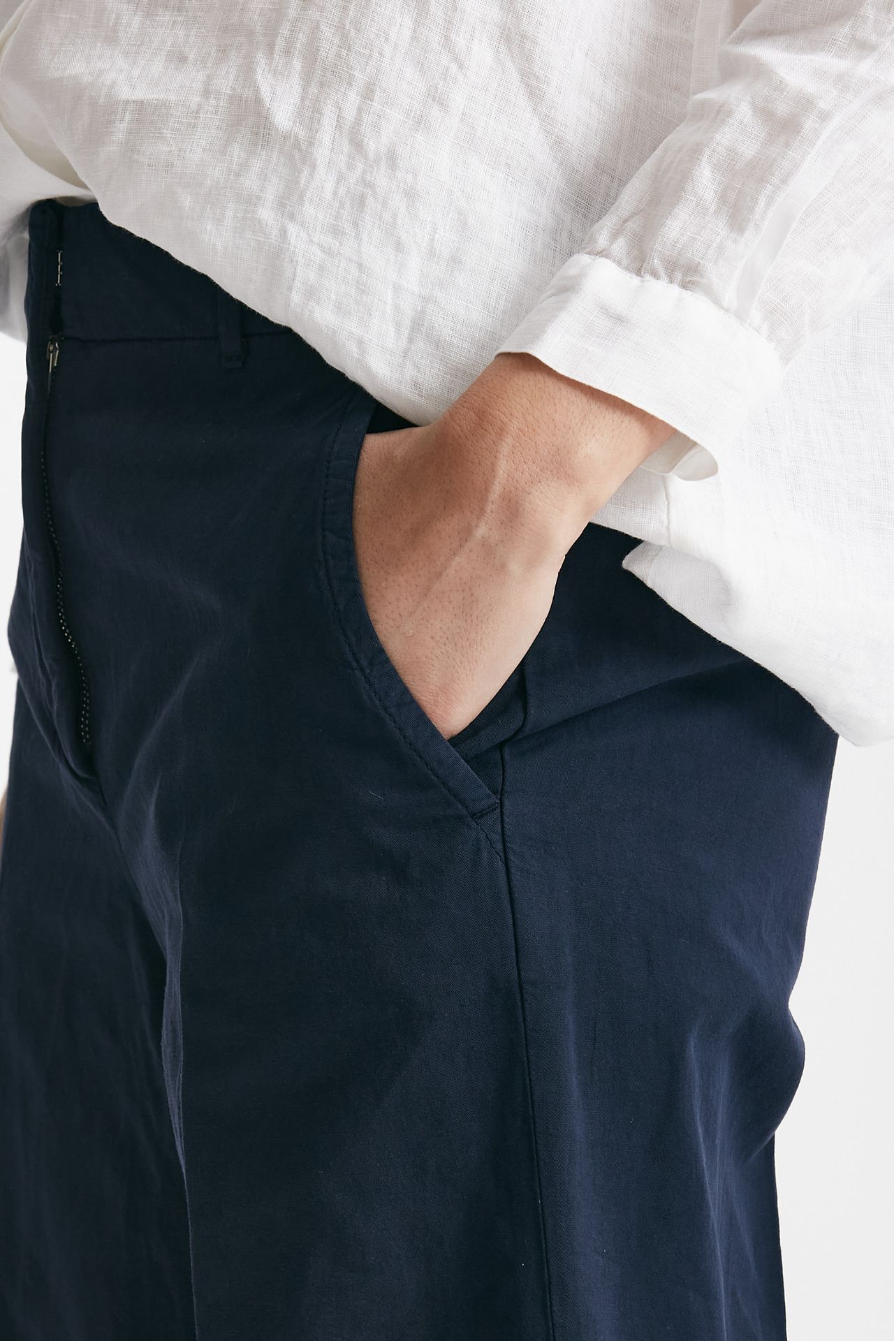 pantalone in cotone ilya blu women Incotex - 4