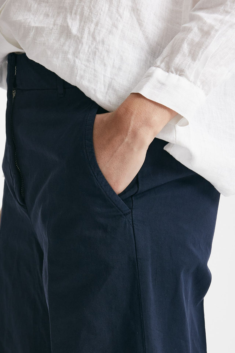 pantalone in cotone ilya blu women Incotex - 4