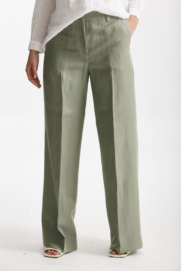 pantalone palazzo neera verde salvia women Incotex