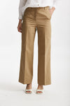 pantalone in cotone e lino elys cammello women Incotex - 1