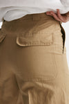 pantalone in cotone e lino elys cammello women Incotex - 5