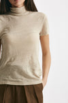 t-shirt collo alto in lino beige women Iro - 4