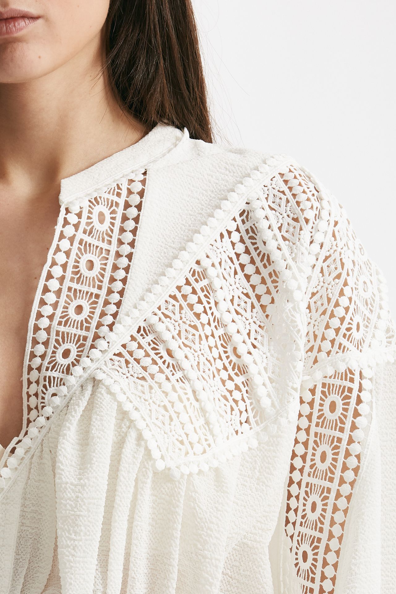 camicia collo coreana in crepe bianco women Iro - 4