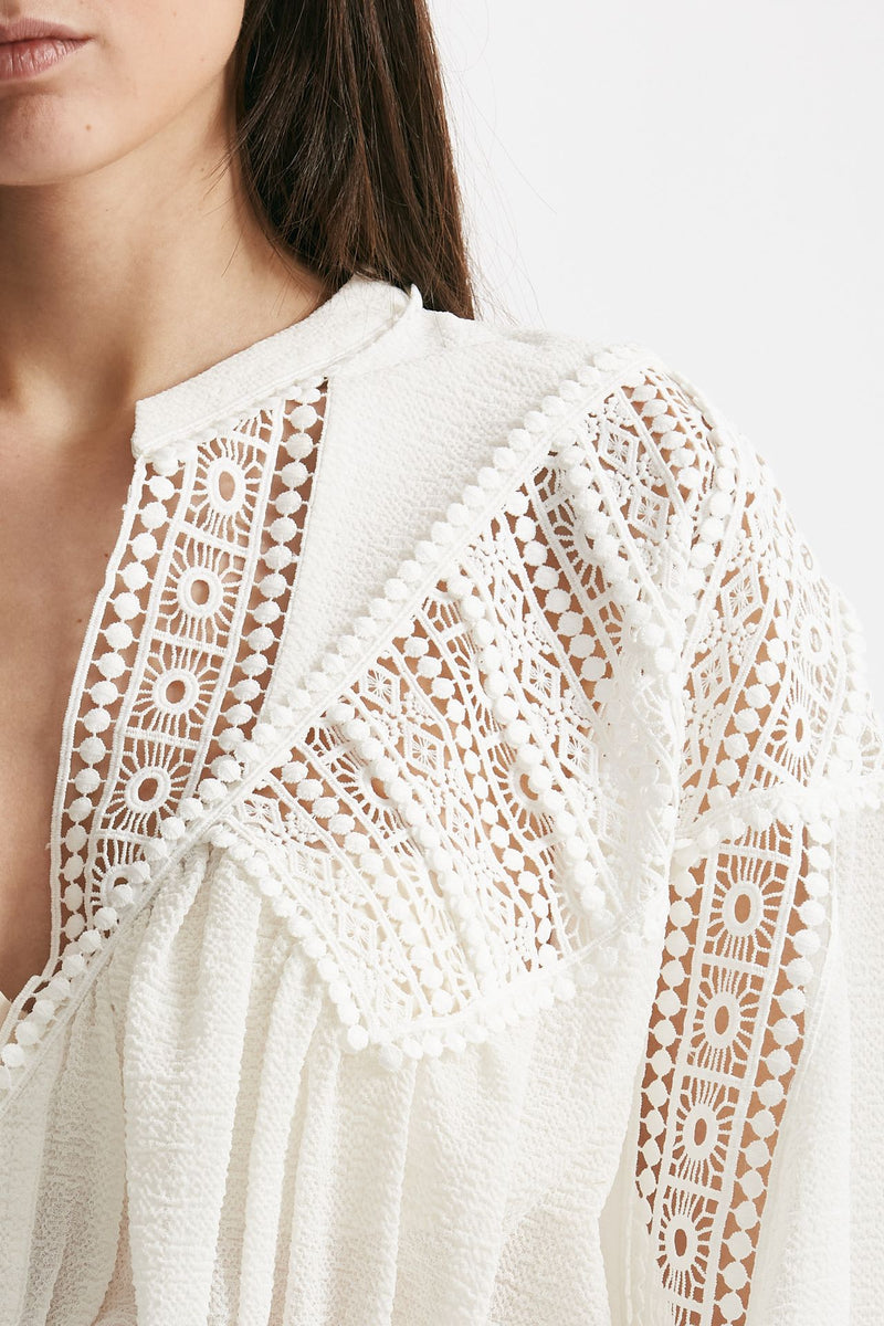 camicia collo coreana in crepe bianco women Iro - 4