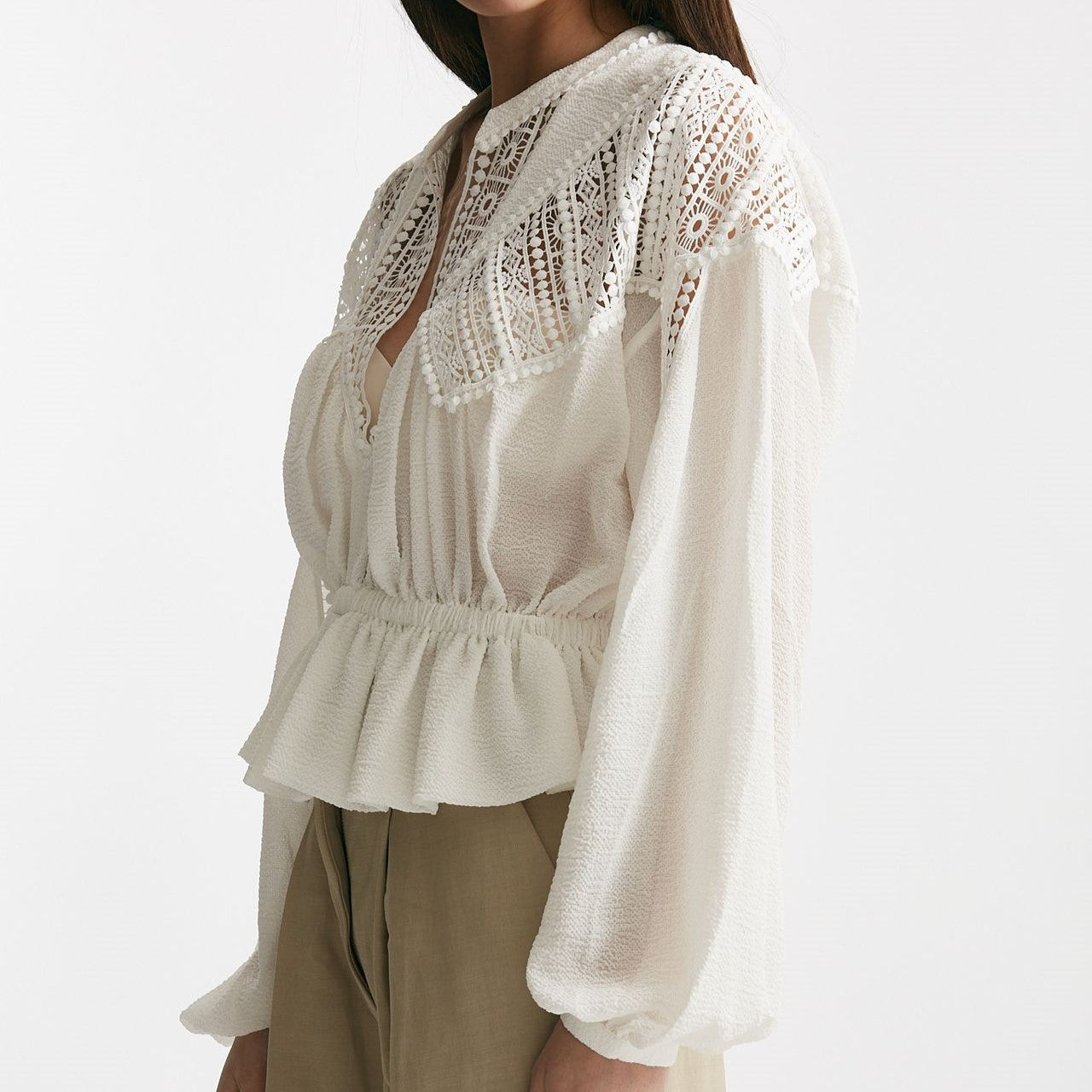 camicia collo coreana in crepe bianco women Iro - 6