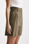 bermuda in fresco lana kaki vita alta women Iro - 3