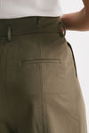 bermuda in fresco lana kaki vita alta women Iro - 5