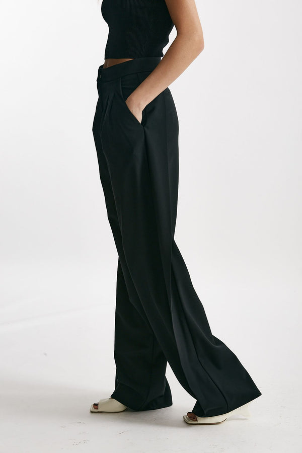 pantalone pinces vita alta nero women Iro