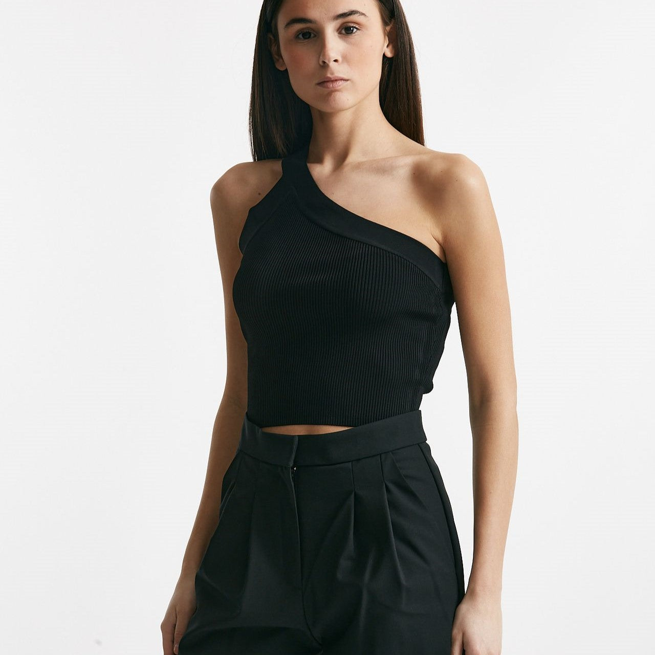 top monospalla lavorazione a costine nero women Iro - 5