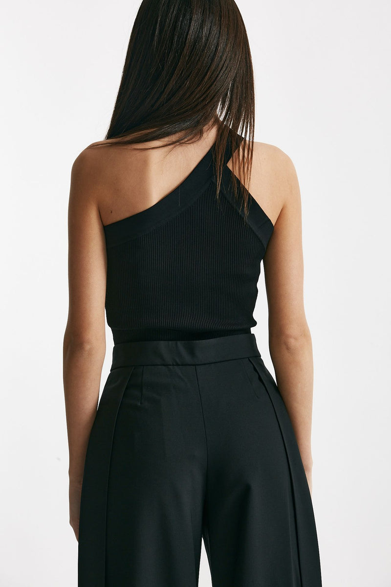 top monospalla lavorazione a costine nero women Iro - 3