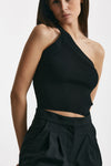 top monospalla lavorazione a costine nero women Iro - 4