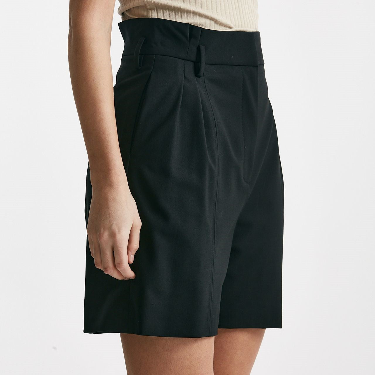 bermuda in fresco lana vita alta nero women Iro - 7