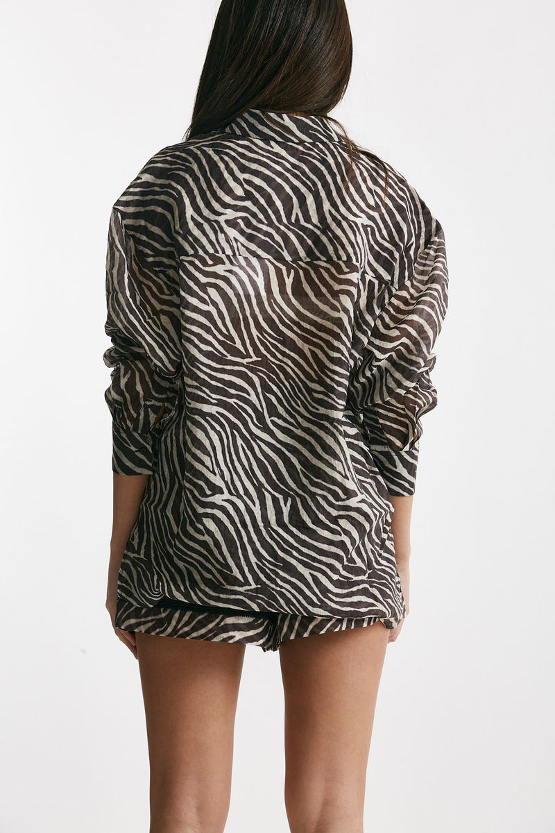 camicia animalier panna e marrone women Iro - 3