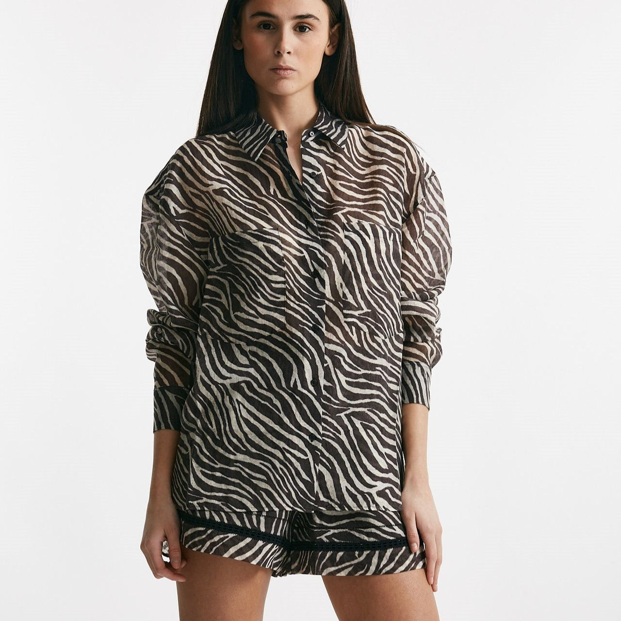 camicia animalier panna e marrone women Iro - 6