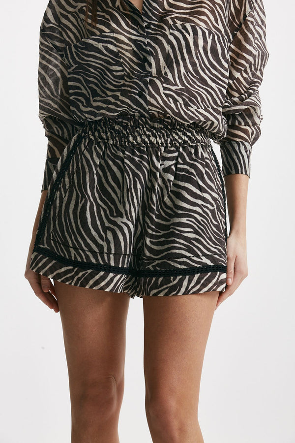 shorts garzato animalier panna e marrone women Iro