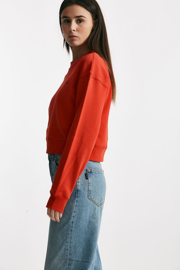 felpa girocollo rosso girocollo women Laneus