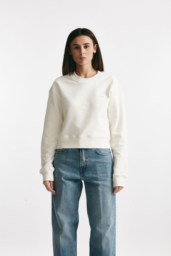 felpa girocollo panna women Laneus