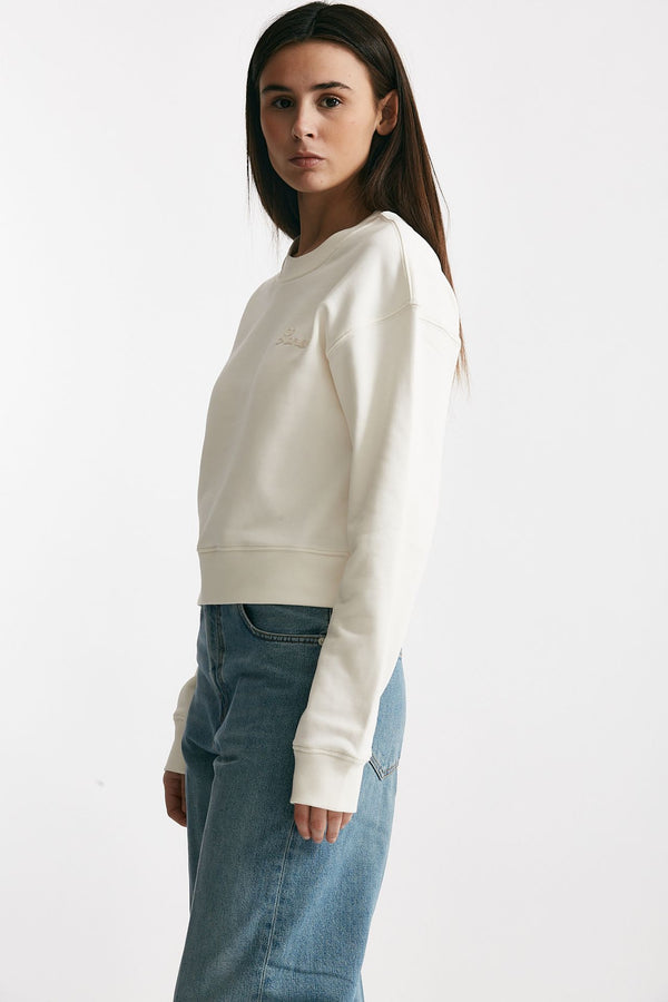 felpa girocollo panna women Laneus