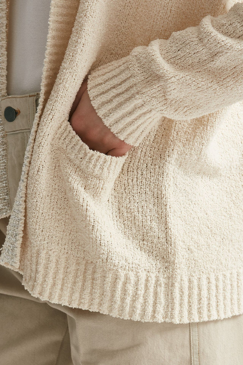 cardigan ciniglia jaquard panna over women Laneus - 5