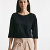 t-shirt crop nero women Laneus - 6