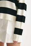 maglia rigata panna e nera women Laneus - 6
