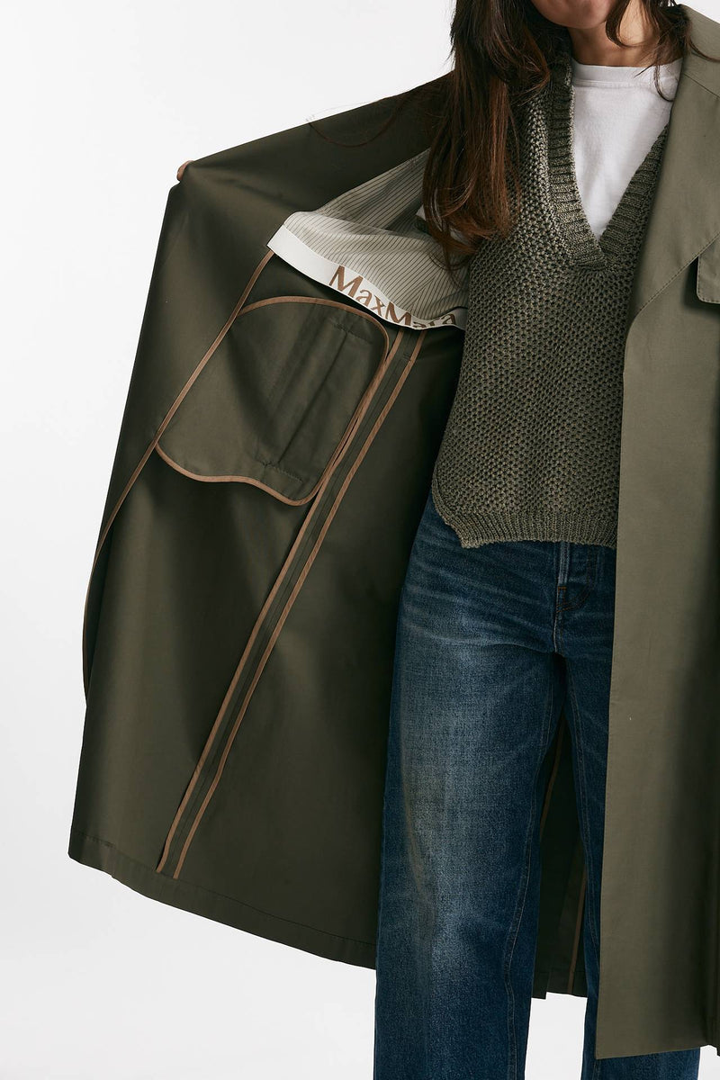 trench over utrench verde militare women Max mara s - 8