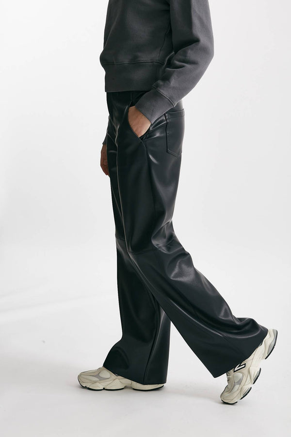 pantalone ampio in ecopelle storia women Max mara s