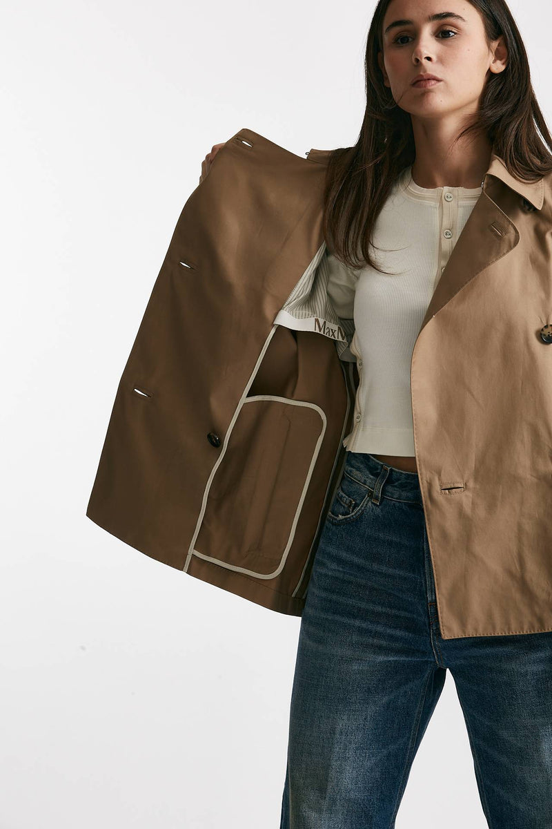trench corto zeno in twill di cotone women Max mara s - 10