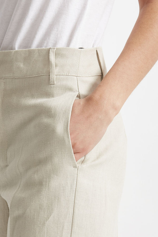 pantalone in tela di lino anselmo sabbia women Max mara s