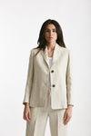 giacca in tela pesante di lino anselmo sabbia women Max mara s - 1