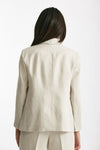 giacca in tela pesante di lino anselmo sabbia women Max mara s - 3