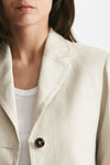 giacca in tela pesante di lino anselmo sabbia women Max mara s - 6