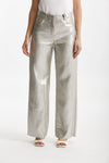 pantalone spalmato malika puro lino finitura argento women Max mara s - 1