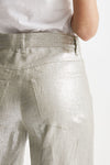 pantalone spalmato malika puro lino finitura argento women Max mara s - 5