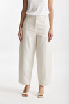 pantalone baggy in canvas ecru women Max mara s - 1