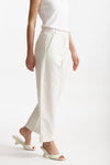 pantalone baggy in canvas ecru women Max mara s - 4