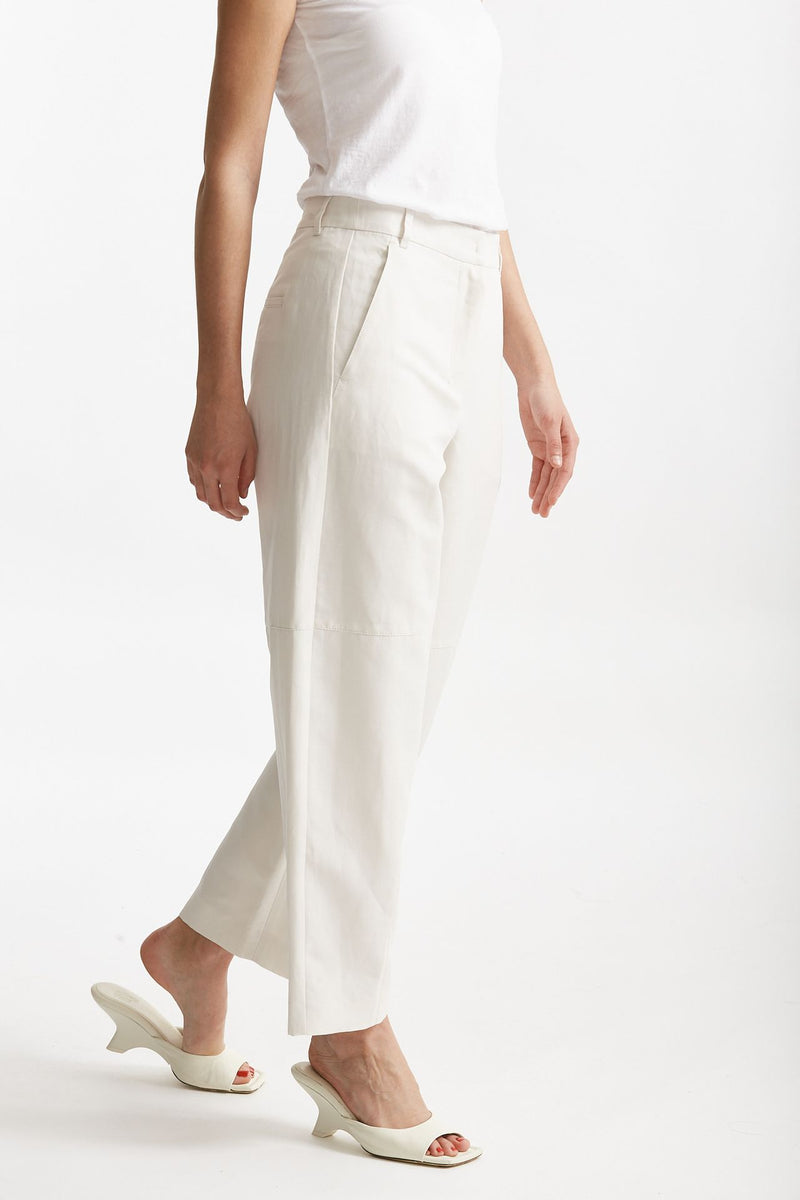 pantalone baggy in canvas ecru women Max mara s - 4