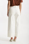 pantalone cervia in bull di cotone stretch bianco women Max mara s - 3