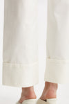 pantalone cervia in bull di cotone stretch bianco women Max mara s - 4