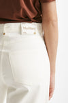 pantalone cervia in bull di cotone stretch bianco women Max mara s - 7