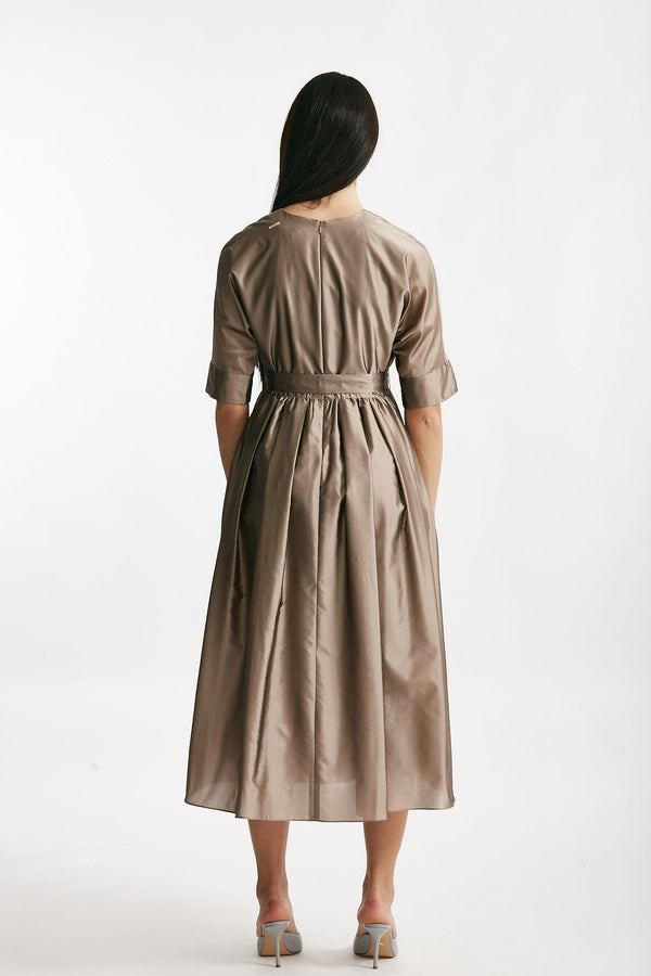 abito in organza di seta tortora women Max mara s