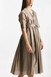 abito in organza di seta tortora women Max mara s - 3