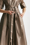 abito in organza di seta tortora women Max mara s - 4