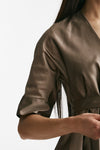 abito in organza di seta tortora women Max mara s - 6