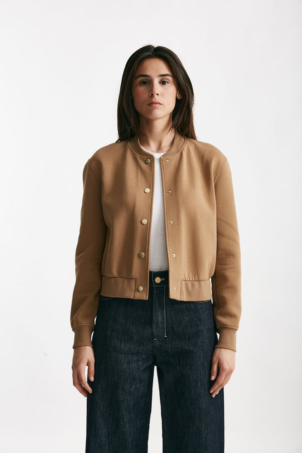 bomber crop in jersey scuba barbara cammello women Max mara s