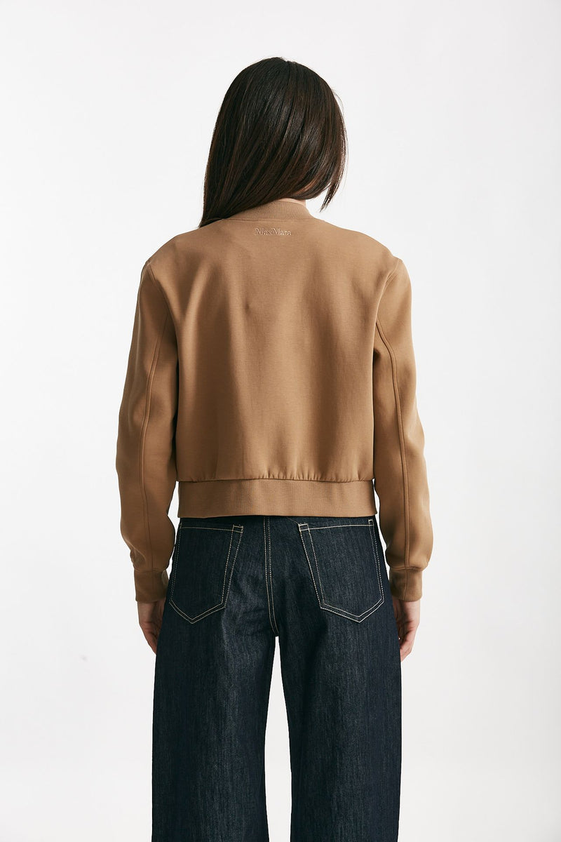 bomber crop in jersey scuba barbara cammello women Max mara s - 3