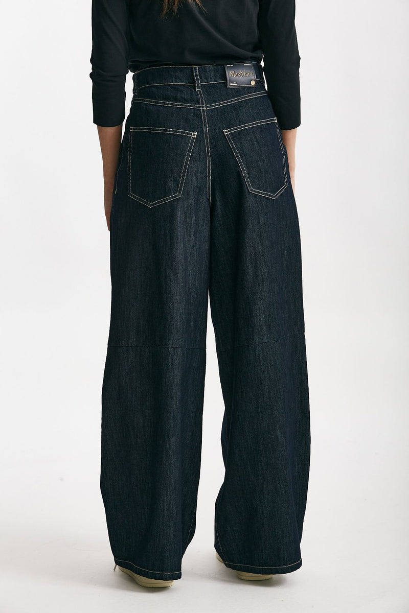 jeans wide leg priamo vita alta con doppia pinces women Max mara s - 3