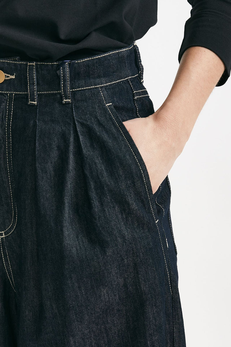 jeans wide leg priamo vita alta con doppia pinces women Max mara s - 5